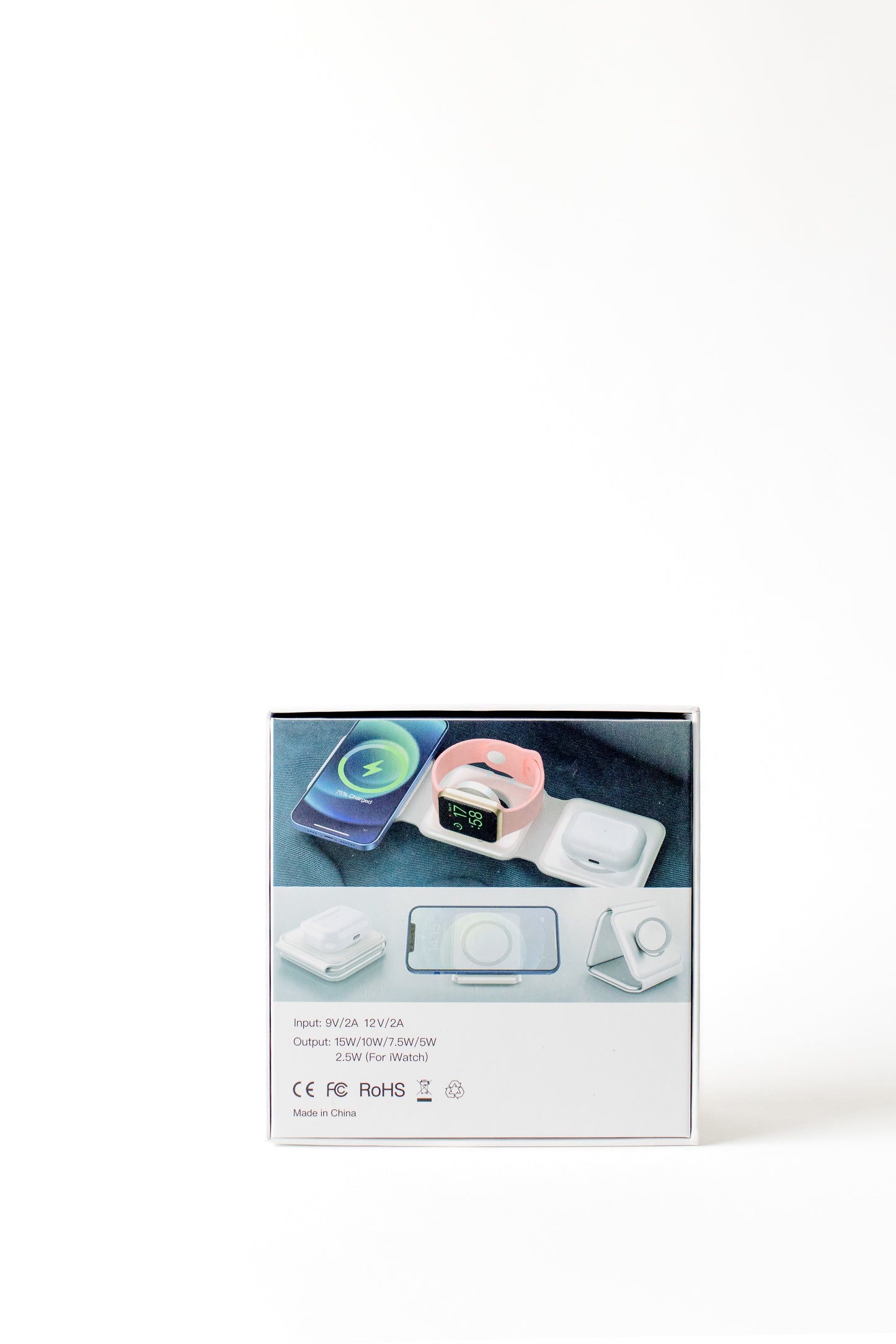 Carregador sem fio dobrável 3 em 1